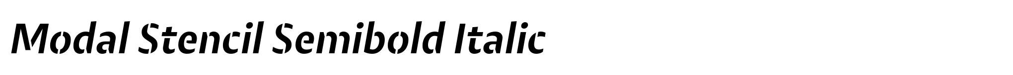 Modal Stencil Semibold Italic image